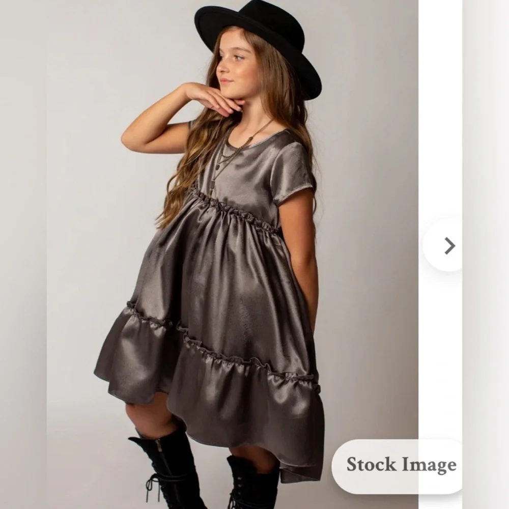 NWT Joyfolie Mia Joy Loralei Dress Charcoal Size 14
